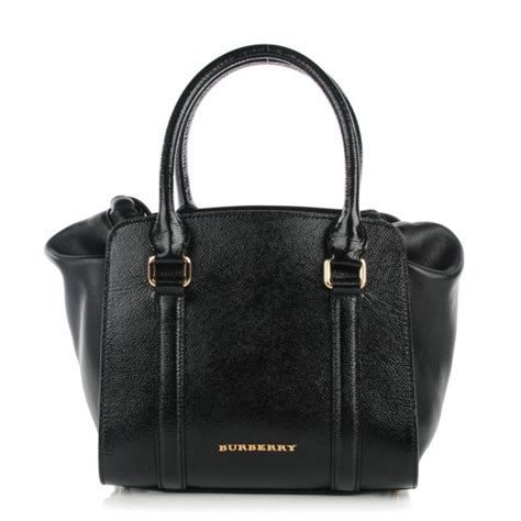 burberry patent calfskin small dinton tote black|BURBERRY Patent Calfskin Small Dinton Tote Black.